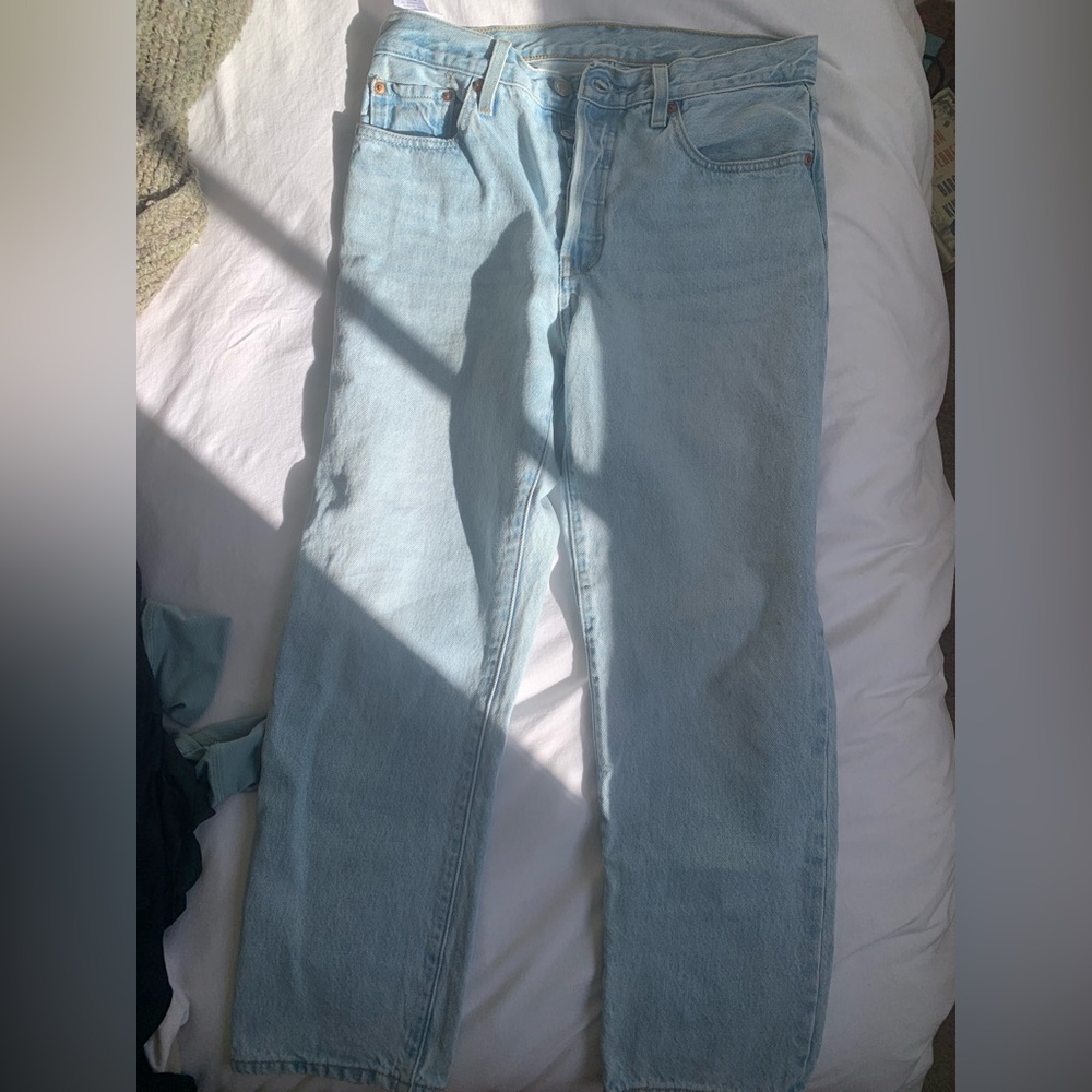 Levi's 501 Light Blue Women's Straight Leg Jeans